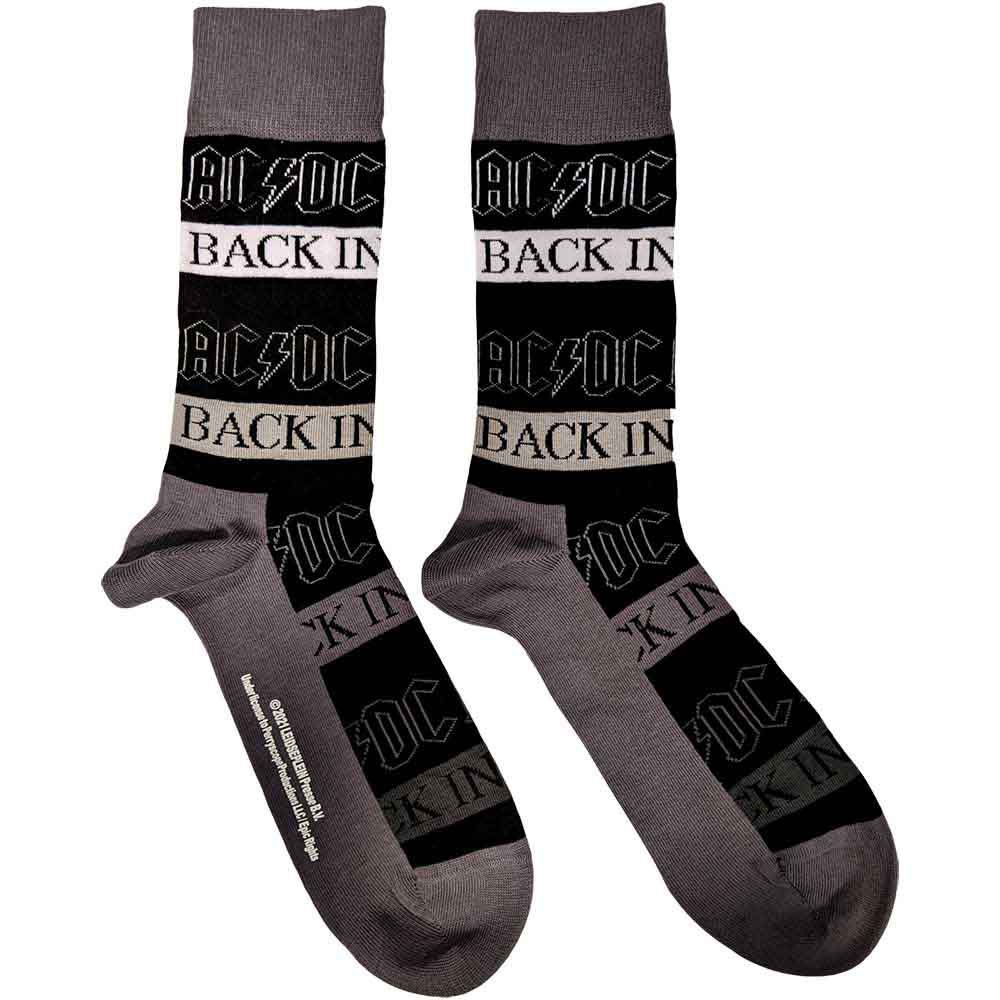 AC/DC - Back In Black Enkelsokken - Zwart